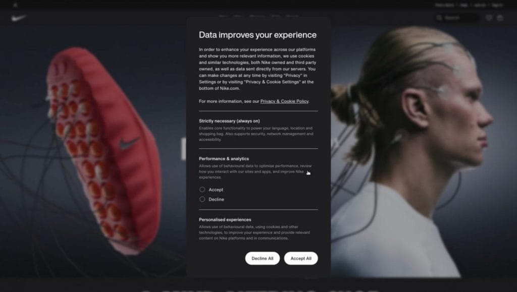 Nike homepage screenshot for the brand's Croatian website
