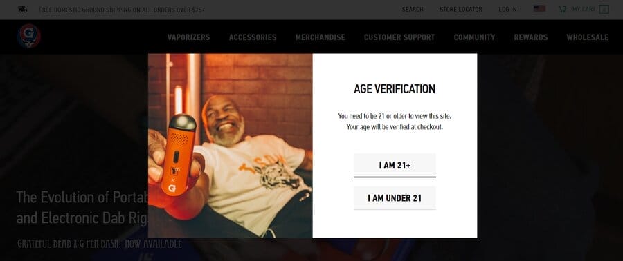 modals in web design age verification
