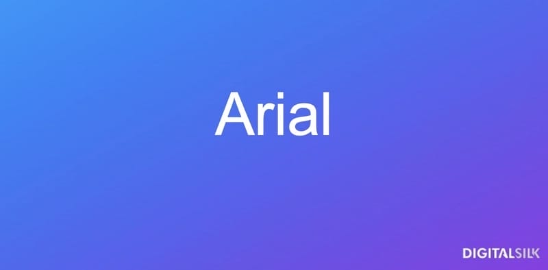 An image showing what the Arial font looks like.