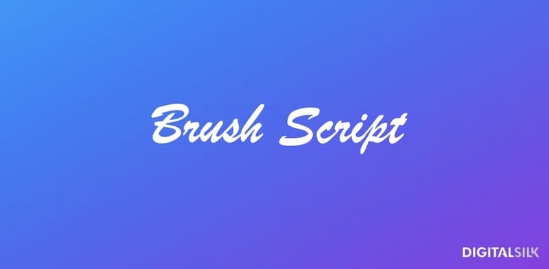 An image showing what the Brush Script font looks like.