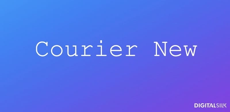 An image showing what the Courier New font looks like.