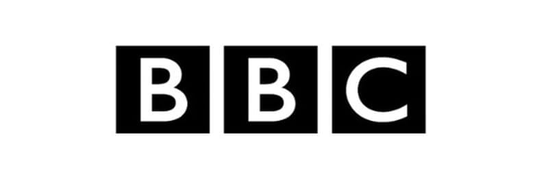 BBC's logo as an example of what the Gill Sans font looks like in use.