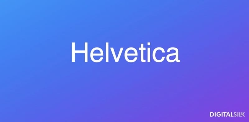 An image showing what the Helvetica font looks like.