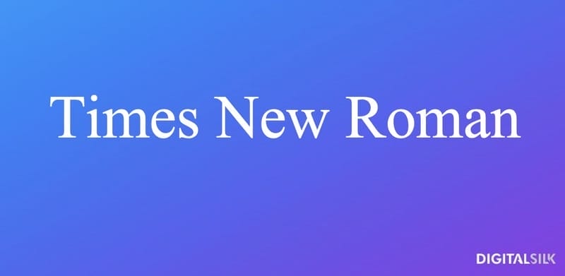 An image showing what the Times New Roman font looks like.