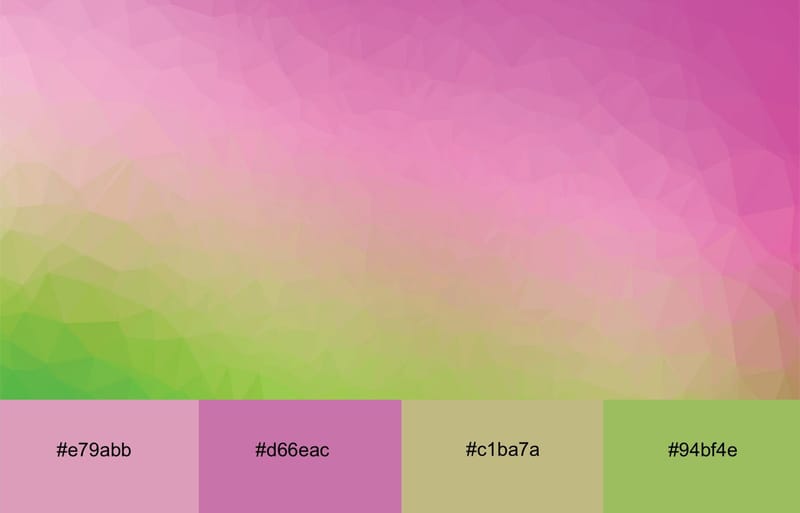 Neon pink and green gradient
