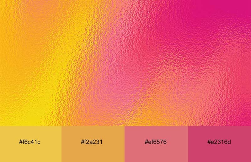 Pink, yellow and orange gradient