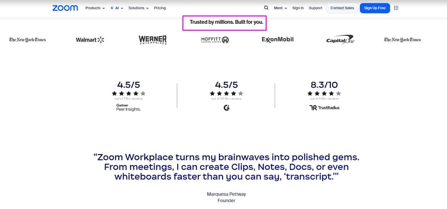 Image showing Zoom's neuromarketing strategy