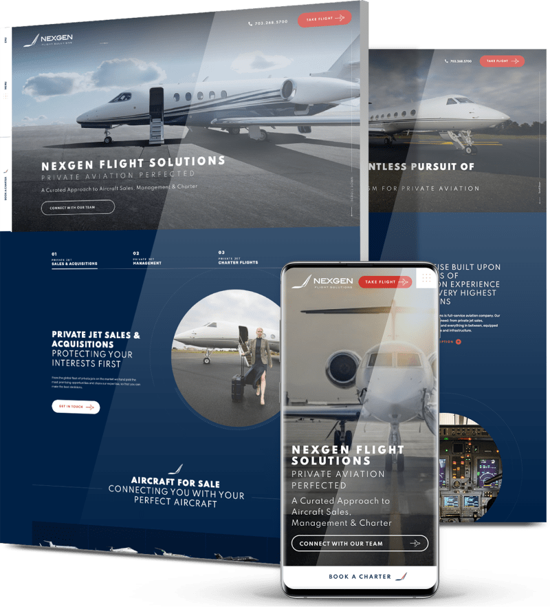 Image showing Nexgen's website design on desktop and mobile