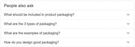 People Also Ask box in Google search results screenshot