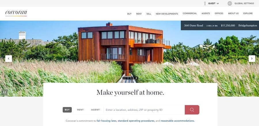 Corcoran Group website screenshot