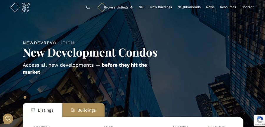 NewRevDev website screenshot