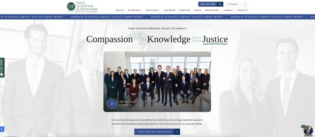 Salvi, Schostok & Pritchard website screenshot