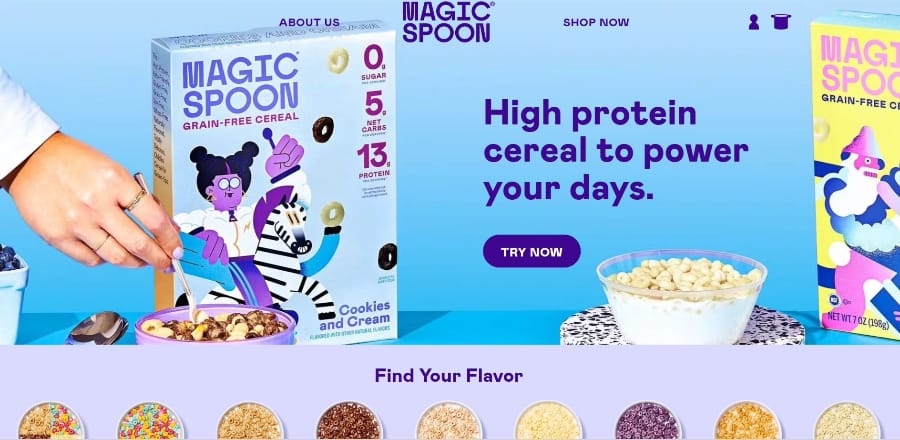 small business websites magic spoon