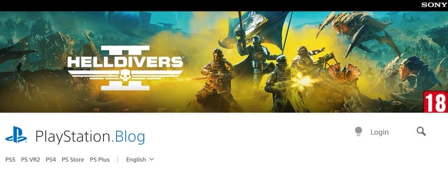 PlayStation Blog homepage screenshot