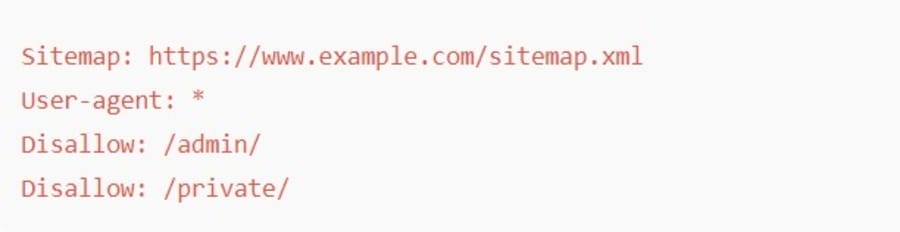 Image showing robots.txt example