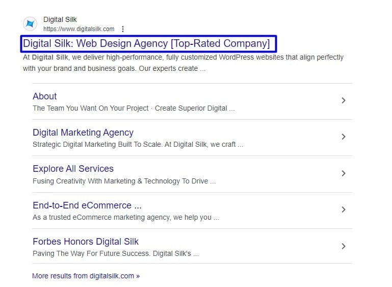 Image showing Google search results for Digital Silk