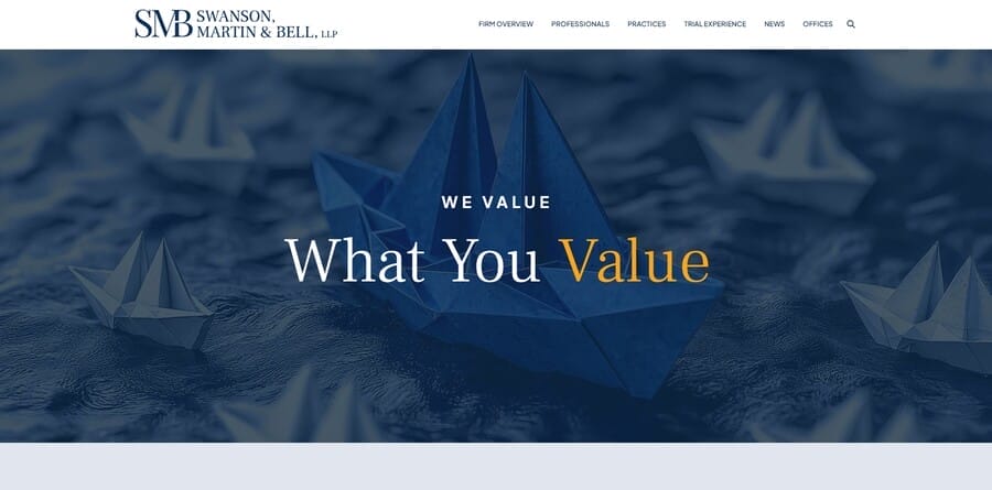 Swanson, Martin & Bell website screenshot