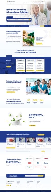 TRC Healthcare's website design
