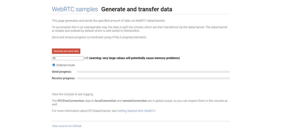 WebRTC website screenshot