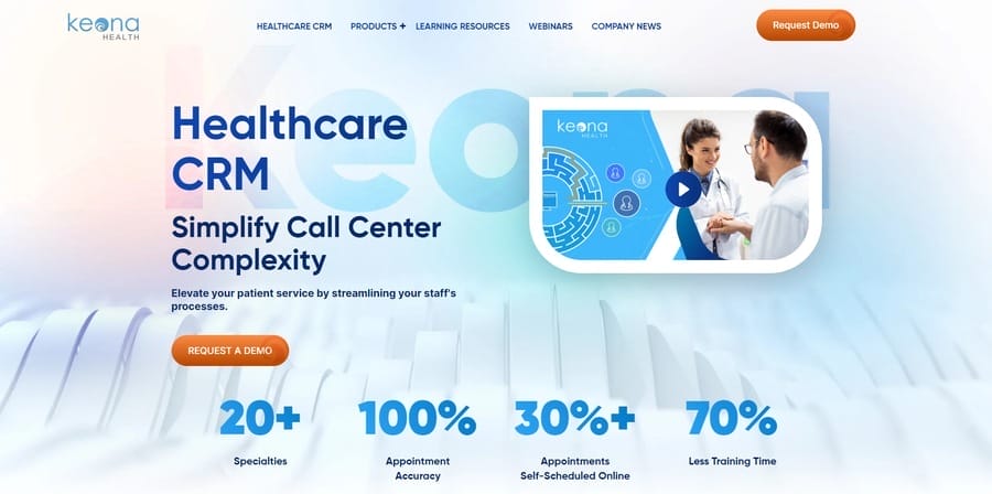 Keona Health website screenshot
