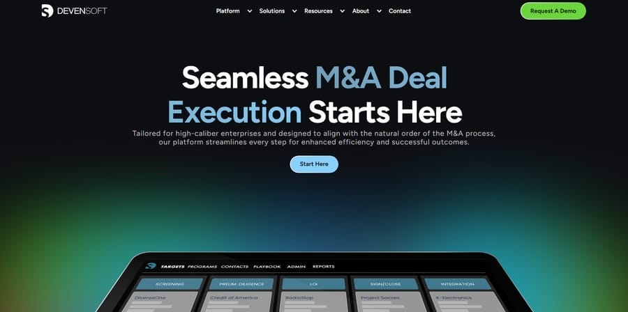 Devensoft website screenshot