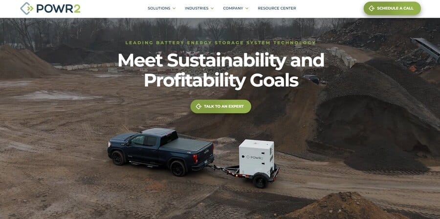 POWR2 website screenshot