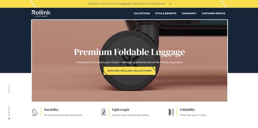 Rollink website screenshot