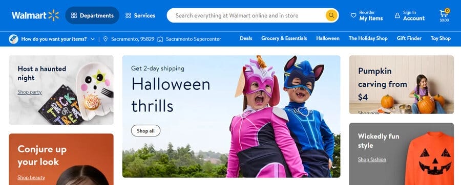 Walmart's Halloween web ads