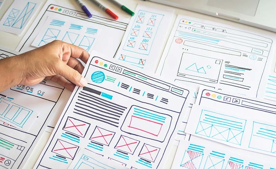 Low-fidelity wireframe