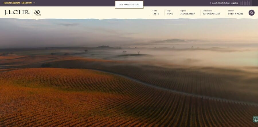 J. Lohr Vineyards & Wines website screenshot