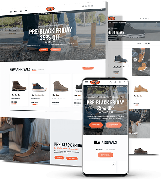 WordPress web design company featured example: Lugz