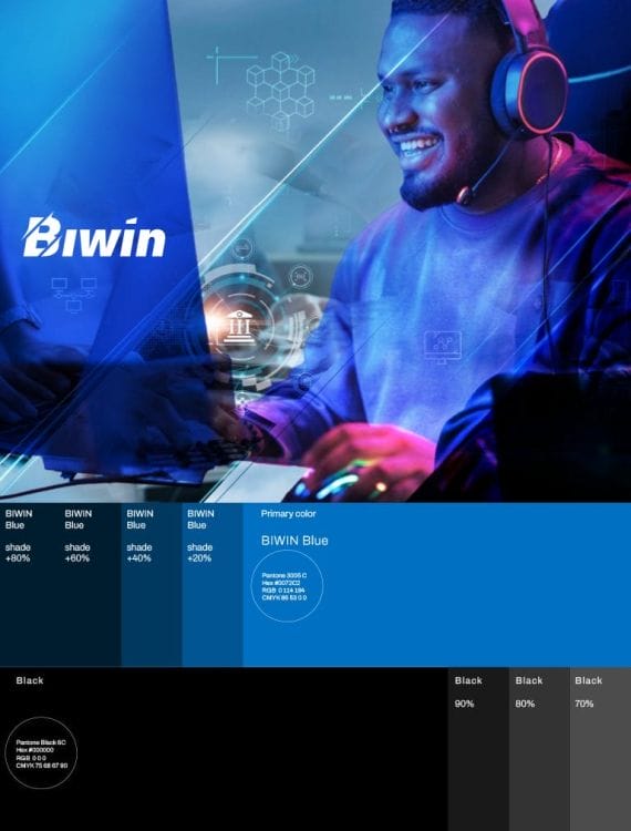 BIWIN's branding materials