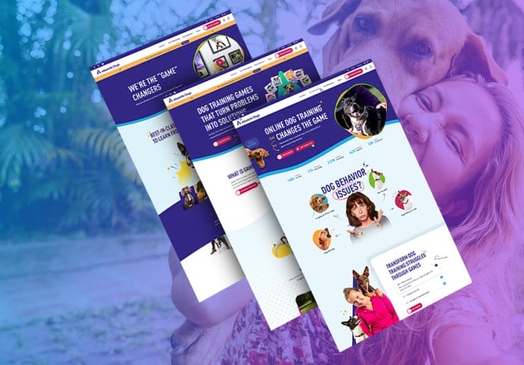 absolute dogs homepage portfolio