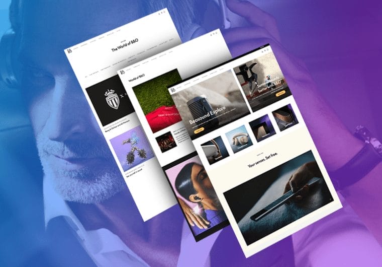 bang and olufsen homepage portfolio