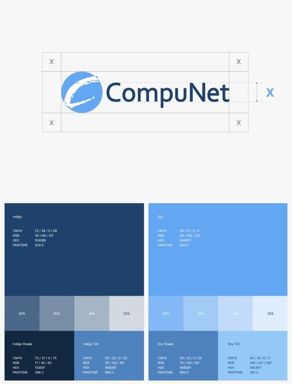 CompuNet's branding materials