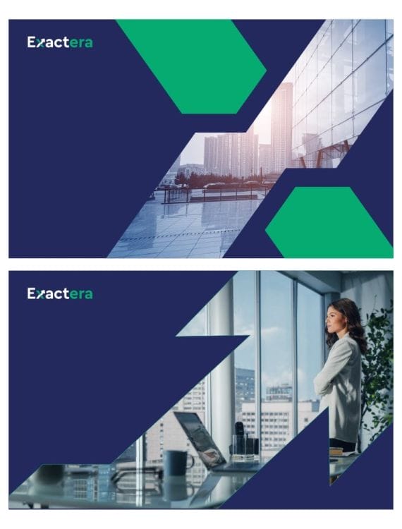 Exactera's branding materials
