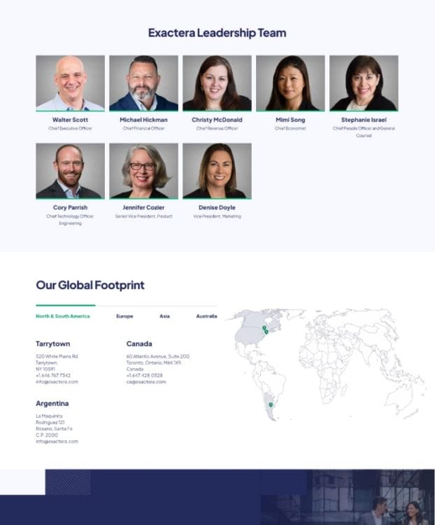 Exactera's case study materials