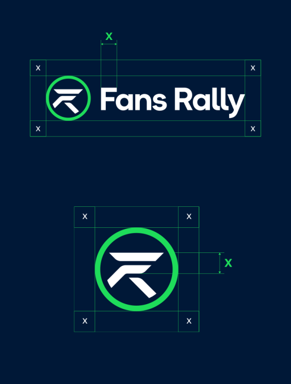 Fans Rally's branding materials