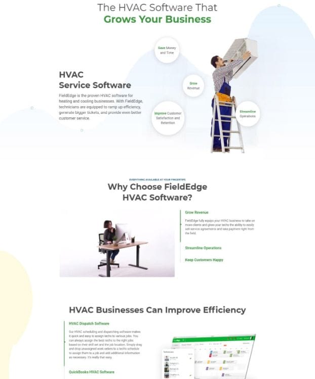 FieldEdge's website design