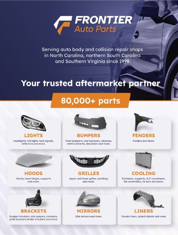 Frontier Auto Parts' branding materials