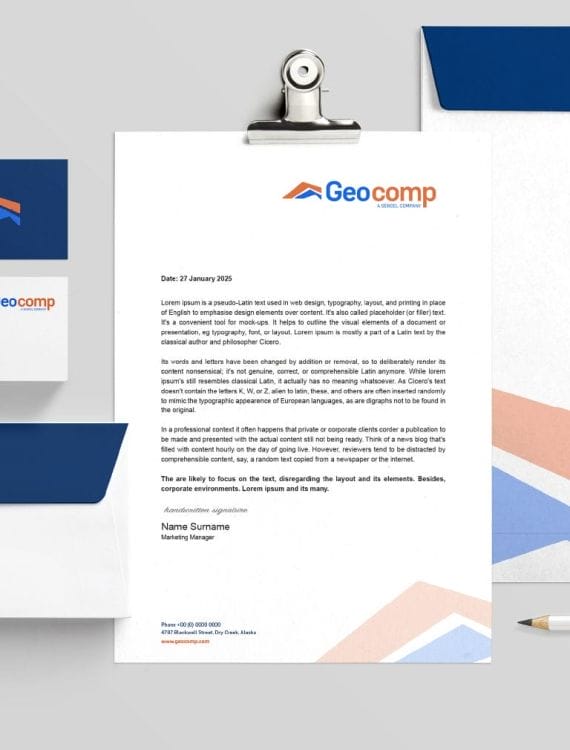 Geocomp's branding materials