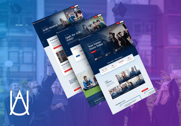 Website designs for student applications