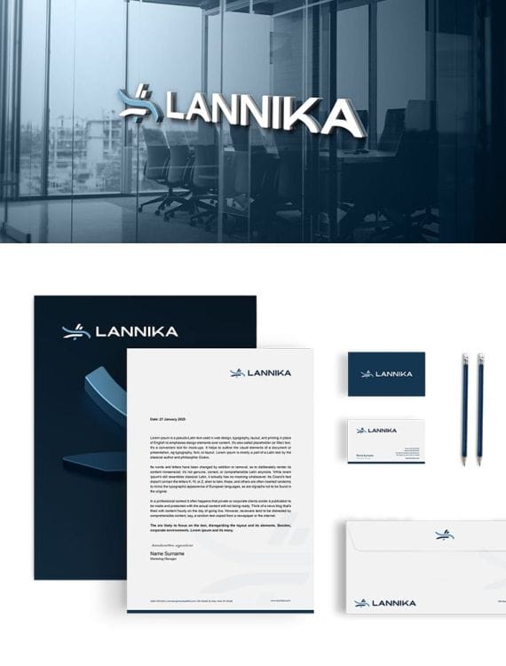 Lannika Yacht's branding materials