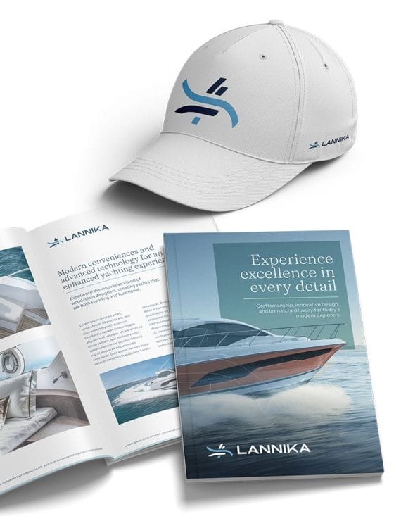 Lannika Yacht's branding materials