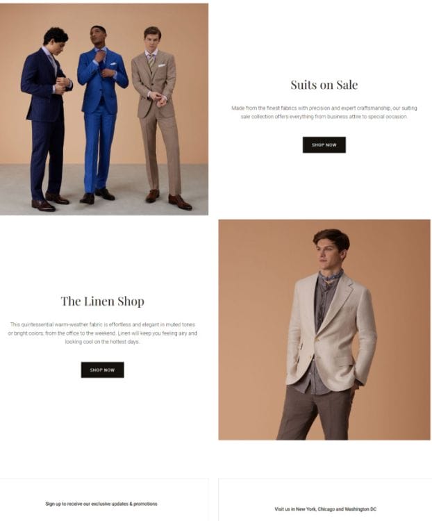 Paul Stuart's website design