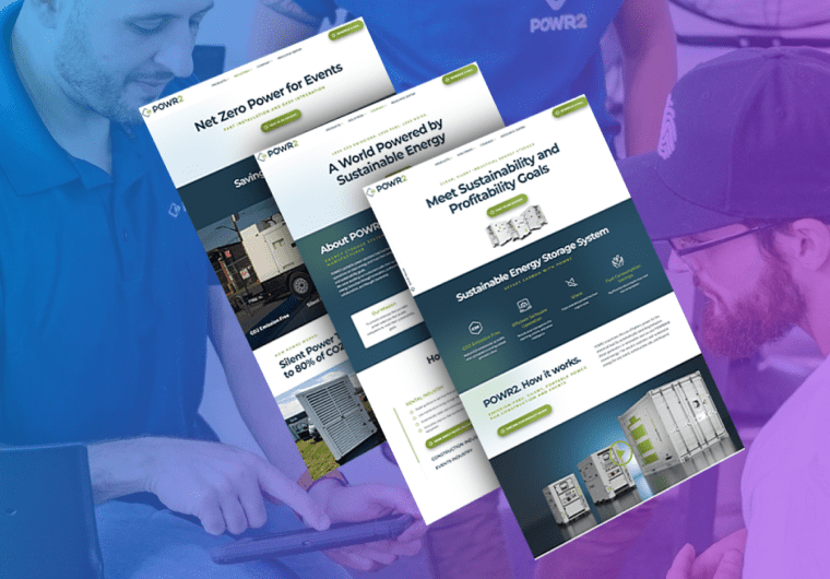 powr2 homepage portfolio