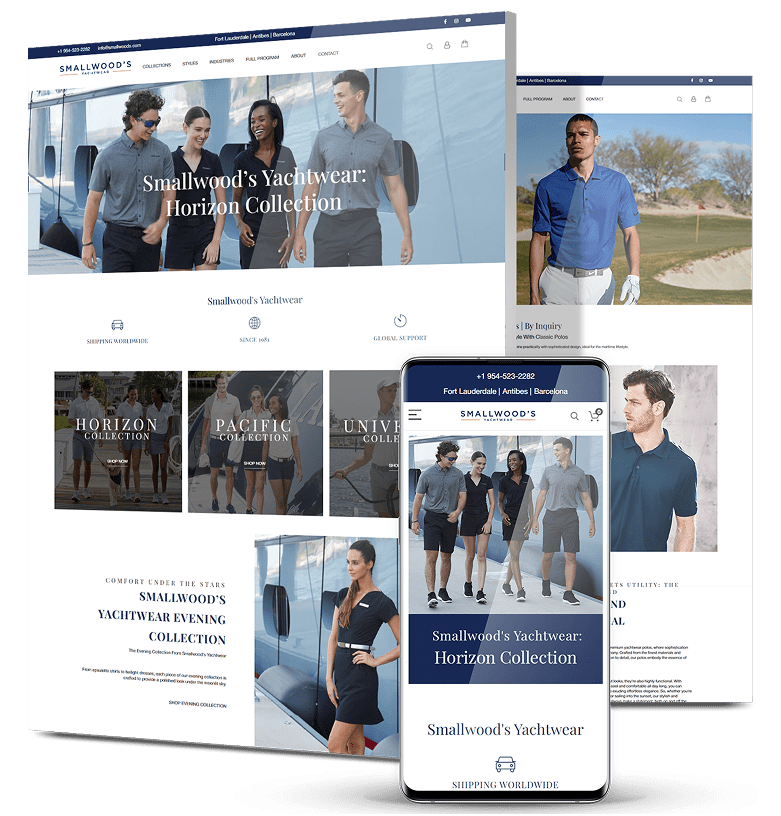 Smallwoods Yachtwear website screenshot