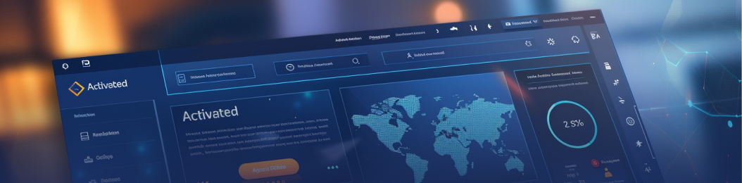 Modern user interface with global map
