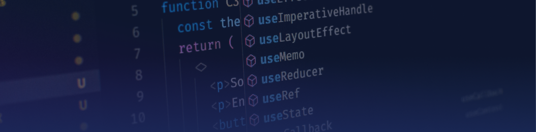 Code snippet with React hooks usage