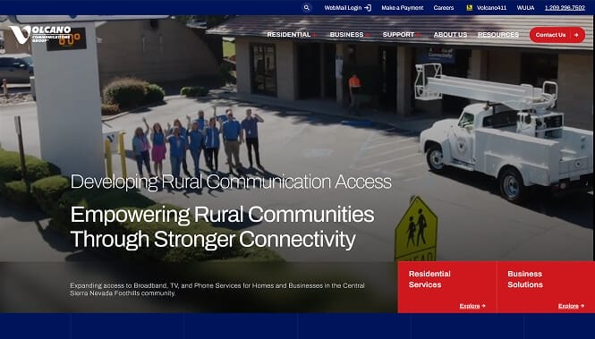 AI SEO Company 44 Volcano Communications website screenshot